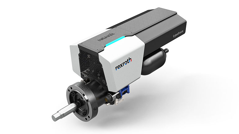 Bosch Rexroth’s modular CytroForce is based on energy-on-demand drive Sytronix. CytroForce features a manifold and differential or tandem cylinder connected to this energy-efficient unit. The out-of-the-box system consisting of flow-optimized standard modules reportedly sets new benchmarks in terms of power density, energy efficiency and quiet operations. Sytronix servo variable pump has hydraulic intelligence built into the drive that lets users simply send a profile for position, velocity and force to the drive, which converts that information into commands needed by the servomotor to control the cylinder.